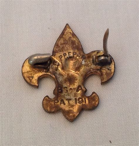 1911 Gold Tone Boy Scout Pin From Carolynstt On Ruby Lane