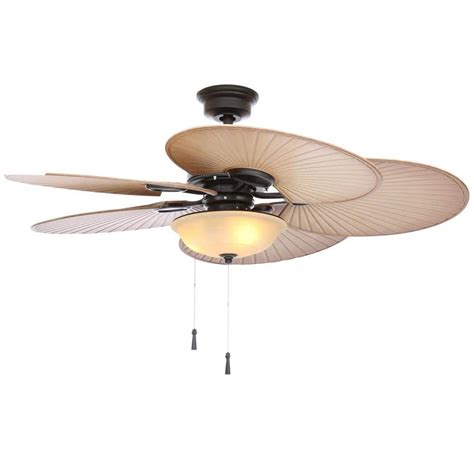 Hampton Bay Havana 48 In Led Indooroutdoor Natural Iron Ceiling Fan