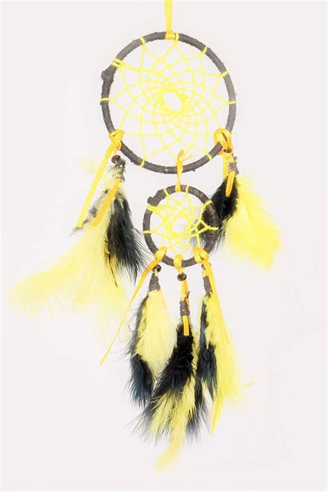 Daedal Dream Catchers 2 Stepped Yellow And Black Dream Catcher Black