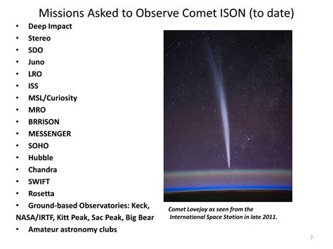 Ppt Comet Ison Awareness Briefing Powerpoint Presentation Free