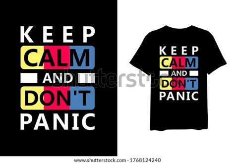 Keep Calm Dont Panic Quote Stylish Stock Vector Royalty Free
