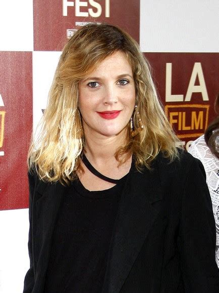 Drew Barrymore Medium Length Tousled Ombred Hairstyle