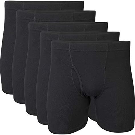 Gildan Men S Underwear Covered Waistband Boxer Briefs Multipack Black