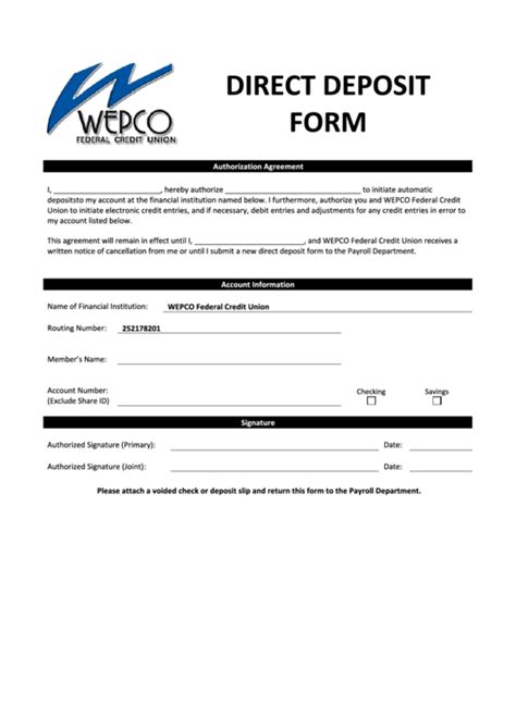 Top Federal Direct Deposit Form Templates Free To Download In Pdf Format