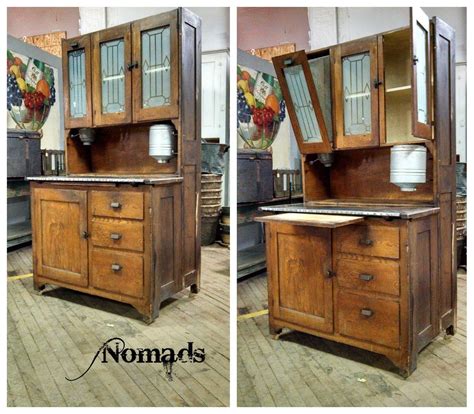 Today the hoosier cabinet can be an efficient, functional addition to any kitchen. Antique Oak Hoosier with Flour Sifter Cabinet Storage ...