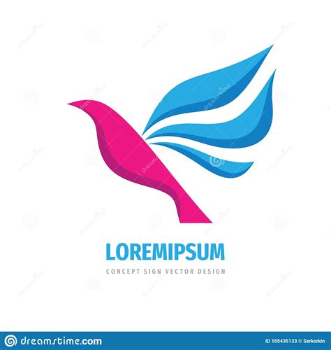 Abstract Color Bird Vector Logo Template Concept Illustration Wings