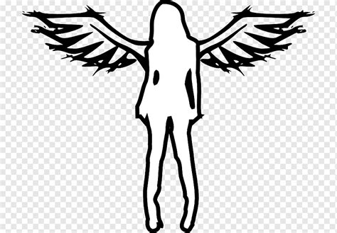 angel drawing angel black and white white hand monochrome png pngwing
