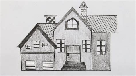 How To Draw A House For Kids Easy House Drawing Tutorial Simple