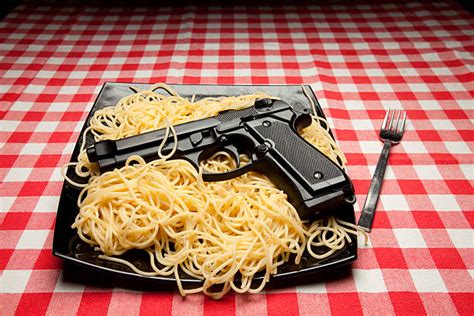 Mafia Spaghetti Organized Crime Gun Stock Photos Pictures And Royalty