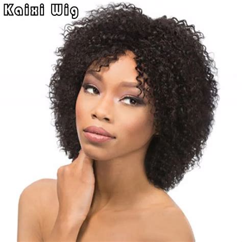 Short Afro Kinky Curly Wig Synthetic Wigs For Black Women African