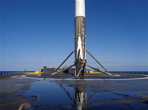 We are not affiliated, associated, authorized, endorsed by, or in any way officially connected with space exploration technologies corp (spacex), or any of its subsidiaries or its affiliates. SpaceX lands rocket at sea second time after satellite launch