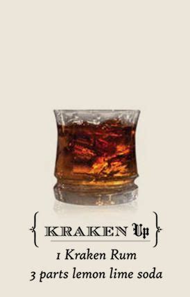 Kraken is a dark caribbean rum made with a secret blend of 13 spices. The Kraken™ Black Spiced Rum - Recipe: Kraken Up : 1 Kraken Rum 3 parts lemon lime soda | Kraken ...