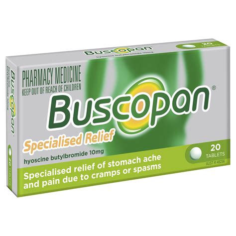 Buy Buscopan Stomach Pain Relief Tablets 10mg Pack Of 20 Online