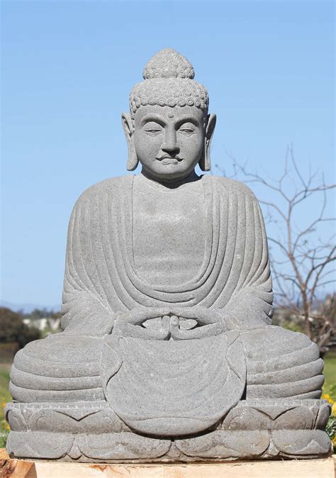Sold Stone Japanese Kamakura Diabutsu Buddha 34 In 2021 Buddha