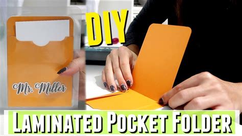 Diy Personal Pocket Folder Tutorial And How To Make A Laminated Library