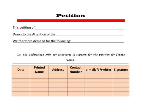 How to write up a petition