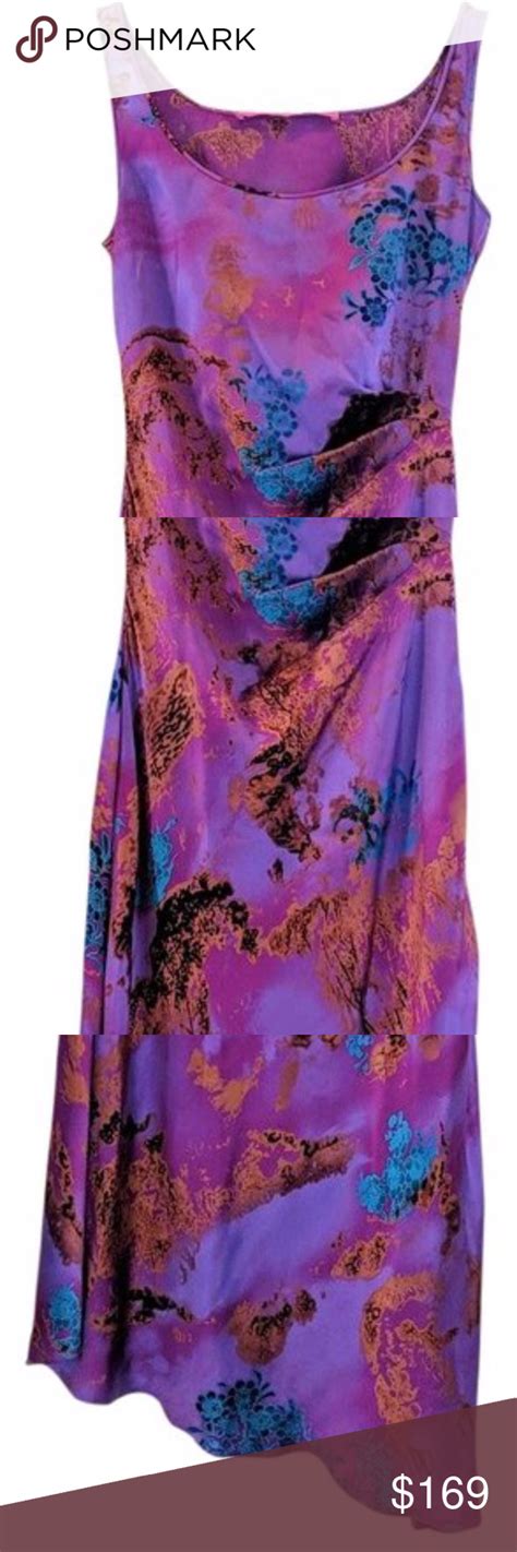 Emanuel Ungaro Purple Formal Silk Dress In 2020 Silk Formal Dress