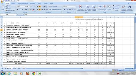 Como Hacer Una Lista En Excel De Alumnos Printable Templates Free