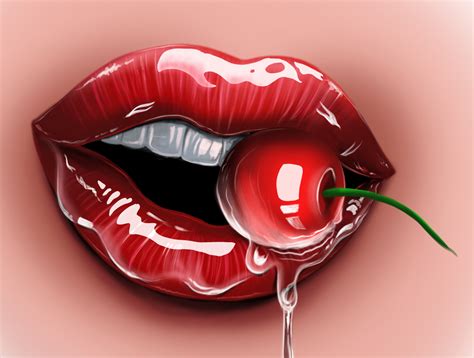 Red Lips Digital Painting By Chandrani Das On Dribbble