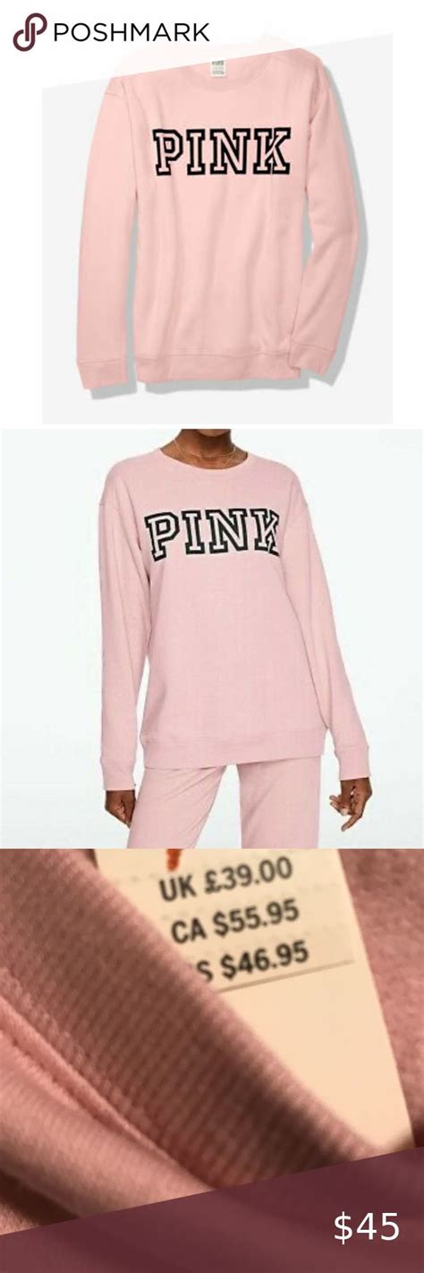 Nwt Victorias Secret Pink Everyday Lounge Crew Long Sleeve Tshirt