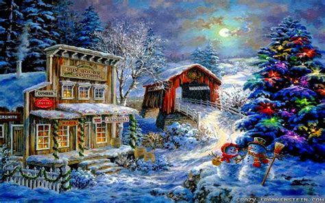 Christmas Scenes Wallpapers Wallpaper Cave