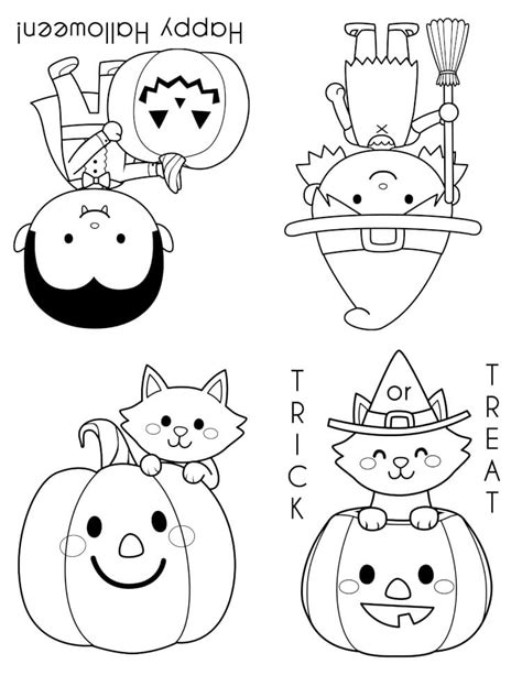 For boys and girls kids and adults teenagers and toddlers preschoolers and older kids at school. Printable Halloween Coloring Books - Happiness is Homemade