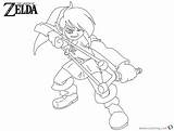 Coloring Slingshot Zelda Legend Printable sketch template