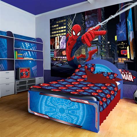 Accent the bedroom with novelty spiderman decor accents and unique party props. Pretty Cute Spiderman Bed for Adorable Toddlers | atzine.com