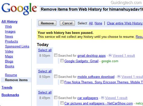Guide To Delete Recent Search History In Internet Browsers