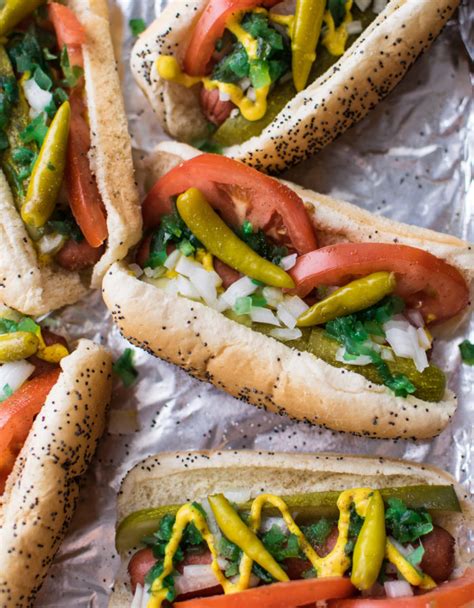 Chicago Style Hot Dogs Carolyns Cooking