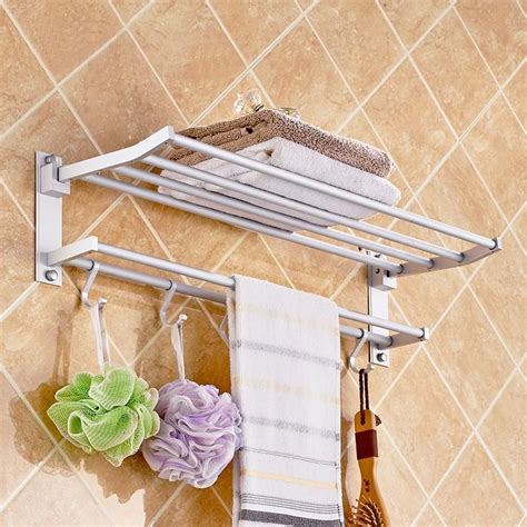 Cheap Bathroom Towel Racks Foldable Alumimum Chrome Towel Holder Wall