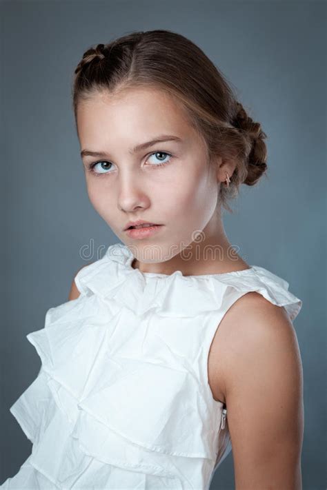 Portrait Of Sad Girl At The Wall Stock Image Image Of Beautiful Face