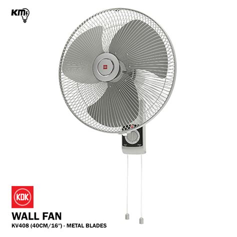 Wall fans directly hit the face and upper torso and hence instantly refresh people. KDK Wall Fan - KV408 (40cm/16″) Metal Blades - KM Lighting