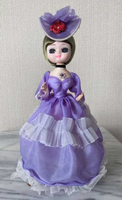 Vintage Bradley Doll Big Eyes Korean 1960s Stocking Kitsch Purple
