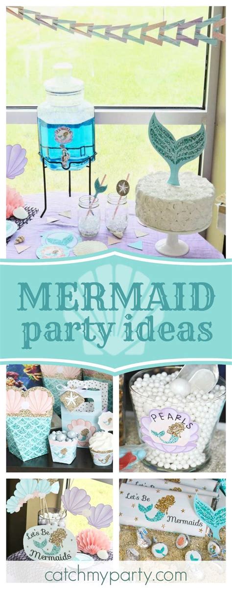 Lets All Be Mermaids At This Wonderful Mermaid Birthday Party The Photo Booth Props Are So