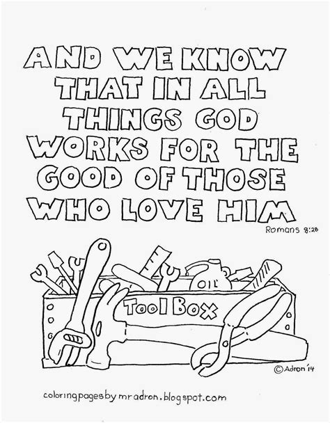 Coloring Pages For Kids By Mr Adron In Everything God Works For Good