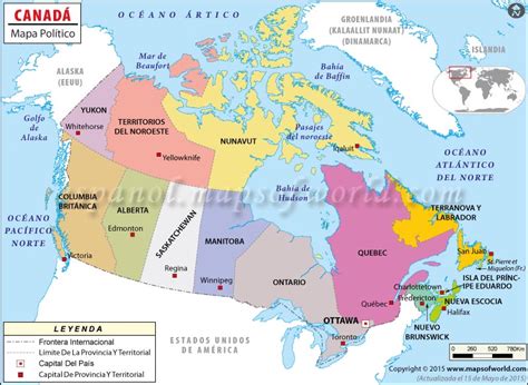 Mapa De Canada Mapa Politico De Canada