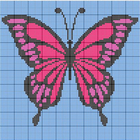 Butterfly C2c Crochet Blanket Graphgan Pattern Afghan Corner Etsy