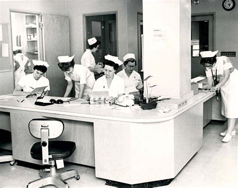 1960s Nurses Station For Delivery Rooms At The Hospital Hospital