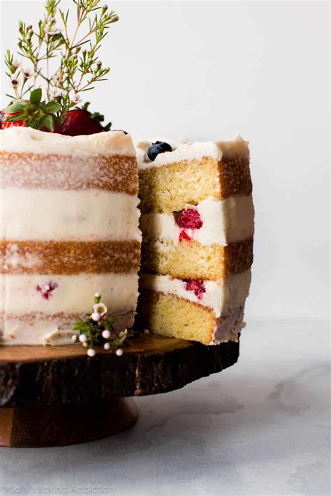 Vanilla Naked Cake Sally S Baking Addiction
