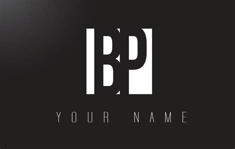 Bp Letter Logo With Black And White Negative Space Design 5074866