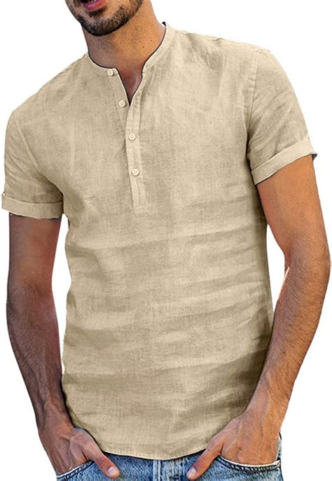 Routinfly Top In Cotone Da Uomo Camiseta De Algodón Para Hombre Camisa