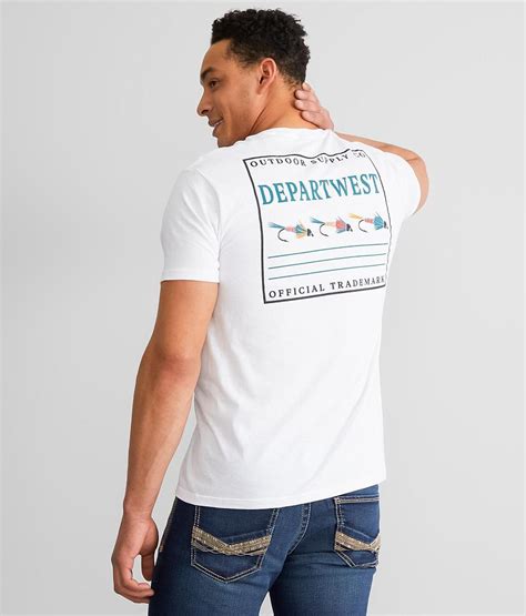 Departwest Water Stained T Shirt Mens T Shirts In White Buckle