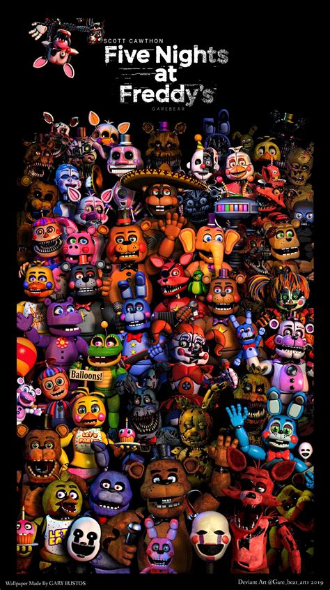 Fnaf All Characters Wallpapers Wallpaper Cave