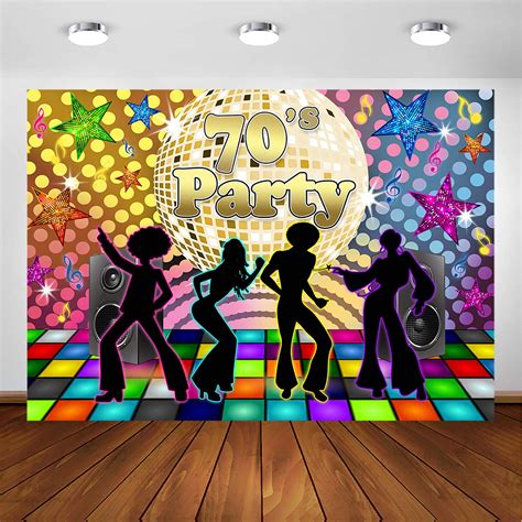 Buy Avezano Back To S Party Backdrop For Adults Disco Party Decorations S Retro Disco