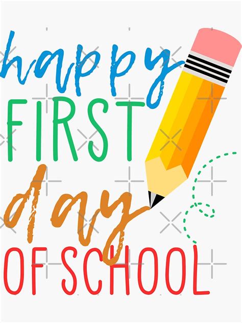 Happy First Day Of School Sticker For Sale By Nixbob Redbubble