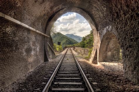 배경 화면 나무 언덕 벽돌 구름 철도 Hdr 아치 터널 수송 하부 구조 선로 2480x1653px