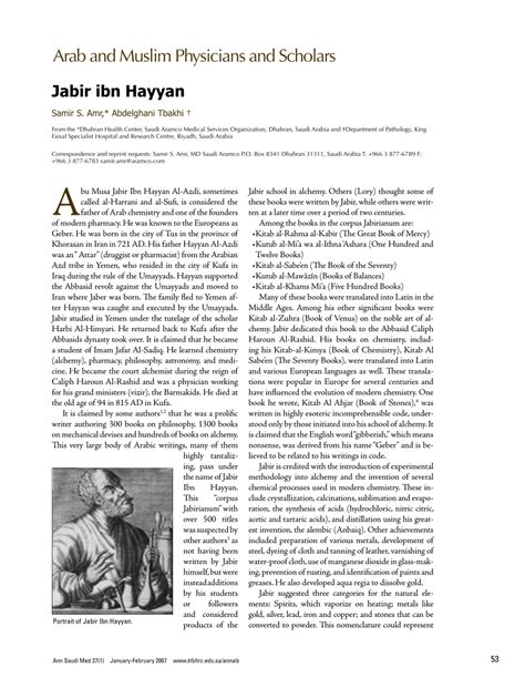 Biografi Jabir Ibn Hayyan