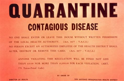 Quarantines Have Tried To Keep Out Disease For Thousands Of Years