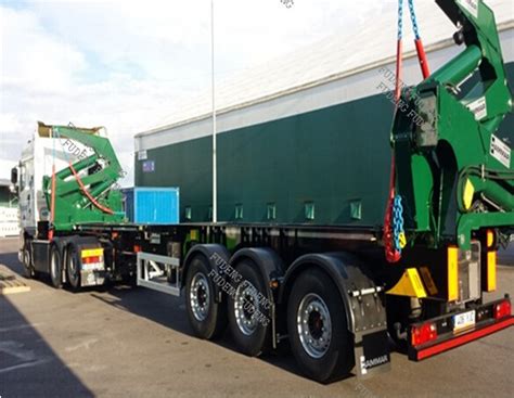 3 Axle 40 Ft Container Side Lifter Trailer Container Loader Semi